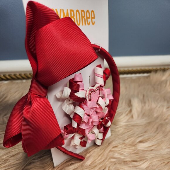 NWT Gymboree Girls 3-Piece Hair Set - Mini Valentine - Picture 3 of 3